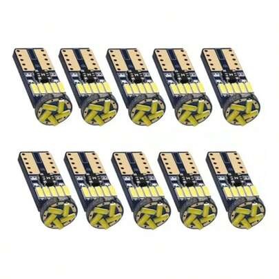 10 Focos Led Pellizco T10 W5w 194 168 2825 192 Azul