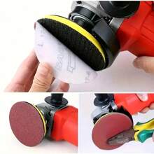 4 Inch Hook And Loop Pad - M10 Thread, Suitable For Cordless Drill/Angle Grinder - Electric Grinder Hook And Loop Disc, Buffing Pad, Self-Adhesive Plate, Angle Grinder Grinding Disc, Electric Drill Grinding Disc, Sandpaper (P60/P120/P240/P230/P600) Applicable For - Wood, Metal And Auto Polishing