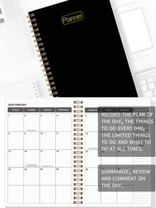 1 件装每日计划本，无日期，快速待办事项清单笔记本，螺旋形学术和约会计划本，适合男士和女士，返校用品 - 彩色 - 查看 3