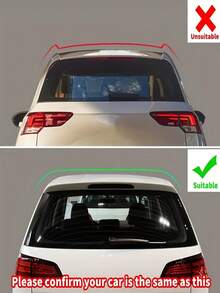 Aileron de coffre universel pour voiture, aileron de toit sport, déflecteur d'air pour 99% des voitures hatchback. Accessoires de tuning pour Audi A3 RS3, Golf. Facile à installer, durable, améliore l'apparence et les performances de votre voiture - Noir - Voir 5
