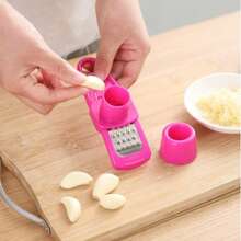 1 件装手动不锈钢压蒜器和压碎器 - 耐用塑料，易于使用，多功能，便携式蒜蓉机和压碎器，无需电力