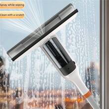 1 Stück Fensterreinigungsset für Zuhause, Hochreicht Fensterreiniger Sprüher & beidseitiger Abzieher mit Mopp-Griff