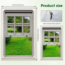 Magnetic Fiberglass Window Screen – Max 120*110cm | Easy-Install Fly Screen To Block Insects, Flies & Mosquitoes - White - View 4
