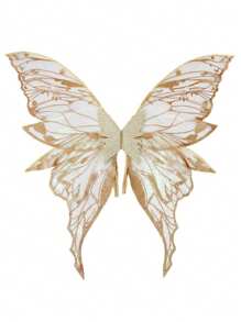 1pc Fairy Wings For Adults And Girls, Fairy Costume Set Organza Butterfly Wings - Ideal For Cosplay, Party,8 Colors Available Halloween