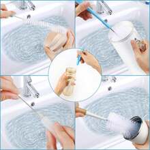 1pc Long Handle Cup Brush, Kitchen Glass Bottle Cleaning Brush, Milk Bottle And Tea Cup Washing Brush, Manual Non-Electric Cleaning Tool - Multicolor - View 8