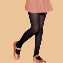 Lupo Children's Opaque Tights, 40 Thread Count, Colorful Wolf 2530 - Negro - Ver 1
