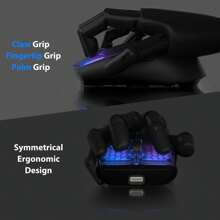 ATTACK SHARK X5 Wireless Gaming Mouse, 49g Ultralight G502 Tri-Mode 2.4Ghz/USB-C Wired/Bluetooth Mouse, PC Gaming Mice PixArt Optical Sensor-Adjustable DPI-Main Click RGB Backlit