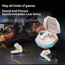 Lenovo Tai nghe Bluetooth không dây thực sự TG102 dành cho chơi game Độ trễ cực thấp! Âm thanh trò chơi Định vị Ánh sáng tuyệt vời Chống ồn chủ động Tuổi thọ pin 40 giờ Tai nghe nhét tai thể thao Điều khiển cảm ứng Màu đen - màu đen - Xem 2