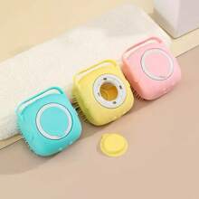1 pieza Cepillo de baño y champú de verano para mascotas, cepillo de goma de silicona para masaje con compartimento para champú para herramientas de aseo de perros y gatos; Accesorios para perros y gatos; Playa; Sol; Viaje; Fresco;