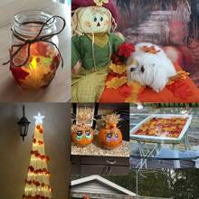 100pcs Bright Artificial Maple Leaves, 5 Autumn Colors, Lifelike Silk Garland, Party Table Decoration, Table Decoration Materials, Creative Celebration Supplies, Lightweight, Easy To Clean And Reusable, Sprinkled On The Table, Floor, Perfect For Halloween Party Decorations And Crafts, Christmas, Birthday Party Decorations Home Decor Halloween Decor Fall Decor Room Decor