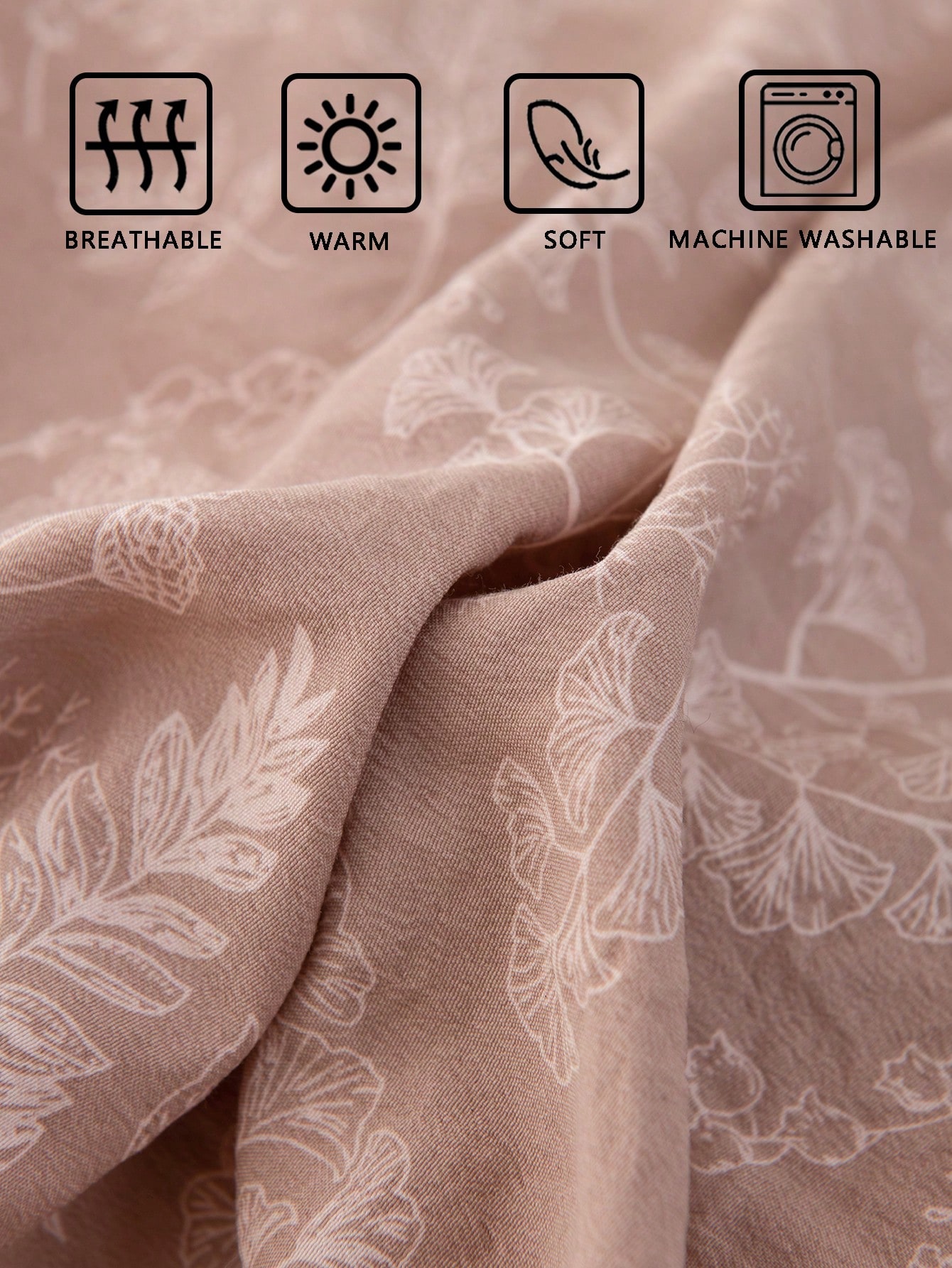 طقم أغطية سرير 3 قطع بطراز بوهيمي مزين بالأزهار