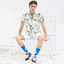 Men's Funny Novelty Crazy Pattern Dress Socks For Gifts - Black/Blue/Multicolor Fishing-4m - View 10