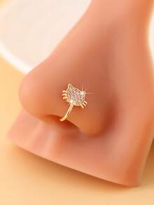 1 件装猫鼻夹鼻环，U 型仿穿孔时尚鼻夹 - 彩色 - 查看 8