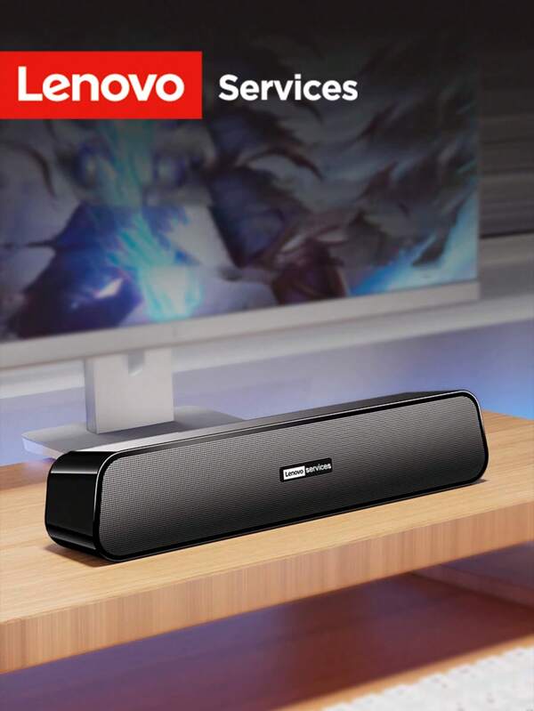 Lenovo Altoparlanti stereo USB da scrivania, altoparlanti a asta lunga per desktop, laptop e computer