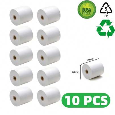 30 rollos/24 rollos/10 rollos/ 8 rollos, Papel de impresión térmica Papel de caja registradora térmica Rollos de papel térmico para POS y cajas registradoras Tamaños múltiples disponibles Ideal para imprimir tickets y recibos en el sector minorista
