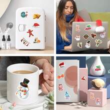 100pcs Christmas Sticker Set, Reusable Decorative Stickers, Waterproof PVC Cute Stickers, Gift Wrap Stickers, Merry Christmas, Suitable For Laptop/Skateboard/Cup/Car/Helmet/Planner Christmas Christmas Decorations Christmas Pajamas Christmas Gifts Christmas Decor