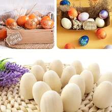 1-5 件木制复活节彩蛋，DIY 可涂漆装饰品，适合圣诞节、感恩节、新年、圣帕特里克节、情人节和其他节日
