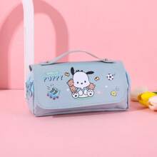 Sanrio 1pc Sanrio Pencil Case, Large Capacity Hello Kitty Stationery Bag, Multifunctional, Dual-Zipper, Handheld Pen Pouch, Stress Relief Pencil Case, Stationery Box Cosmetic Bag, Large Capacity Storage Bag, Student Pencil Case, School & Daily Use, Back To School Gift, Award