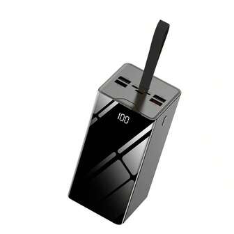 60000mAh Mirror Mobile Power Large Capacity, Outdoor Essential Emergency Light, Portable, Maximum 22.5W PD3.0 Fast Charging, 7-Port Large Mobile Power Fast Charging, LED Display, USB-C Built-In Data Cable, Outdoor Camping Suitable For Winter Holiday Outdoor Travel/Camping And Emergency Backup Mobile Power Supply Gifts For Family, Friends, Birthday Power Bank Portable Charger Power Display Suitable For Winter Holiday Outdoor Travel/Camping And Emergency Backup Mobile Power Supply Gifts For Family, Friends, Birthday Holiday Outdoor Camping Gifts Birthday