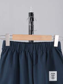 2pcs/Set Boys' Spring & Autumn Striped Long Sleeve Lapel Shirt & Pants Suit, Comfortable Casual Outfit, School Style