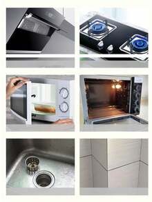 Kitchen Cleaning Set, Powerful Degreasing Cleaner Home Deep Cleaning Multifunctional Tile Range Hood Kitchen Appliances Heavy Oil Oil Deep Clean Kitchen, Bathroom, Home Gentle Cleaning Kitchen Oil Stain Home Kitchen Cooktop Oil Cleaner(New And Old Models Will Be Sent Randomly) - Màu Hồng baby - Xem 3
