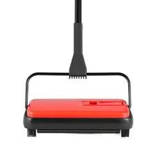 Carpet Sweeper, 6.7 In Sweeping Paths, Floor Sweeper Manual Non Electric, 300 Ml Dustbin Capacity With Comb For Home Office Rugs Hardwood Surfaces Wood Floors Laminate, Cleans Dust Pet Hair - Red - View 9