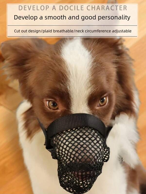 Mesh Dog Mouth Cover, Anti Biting, Anti Barking, Anti Eating Dog Mask, Border Collie Mouth Cover Can Drink Water And Breathable Mesh Mouth Cover