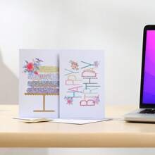 1 Set (120 Pcs Card +120 Pcs Envelopes) Absolutely Yours Birthday Cards Multipack Of 12 Design (Each Design 10 Pcs ). Blank Inside. Bulk Birthday Cards And Envelopes, Each Design 1 Pc For 12 Pcs, Birthday Invitation Greeting Card, School Supplies, Back To School