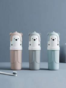 1 كوب فرشاة أسنان محمول بشكل دب كرتوني، حامل فرشاة أسنان بلاستيكي محمول بطراز إسكندنافي، مناسب للسفر والمنزل وديكور الحمام، حامل فرشاة أسنان صيفي، صندوق فرشاة أسنان، حقيبة فرشاة أسنان محمولة متعددة الوظائف خفيفة الوزن، صندوق تخزين فرشاة الأسنان، مناسب للسفر والتخييم والنادي الرياضي والمدرسة، حامل فرشاة أسنان للسفر، كوب شطف للسفر، كوب فرشاة أسنان، طقم حامل فرشاة الأسنان والمعجون، ديكور حمام المنزل، صيفي