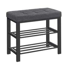 SONGMICS Shoe Changing Stool - Grey - View 1