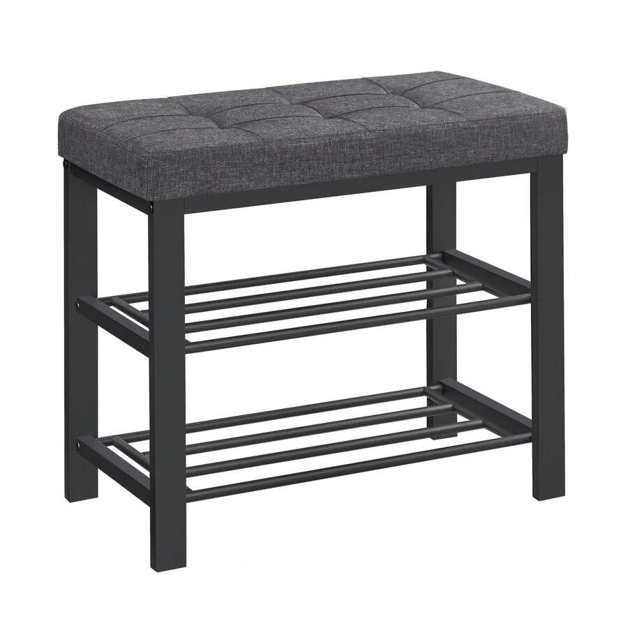 SONGMICS Shoe Changing Stool - Grey - View 1