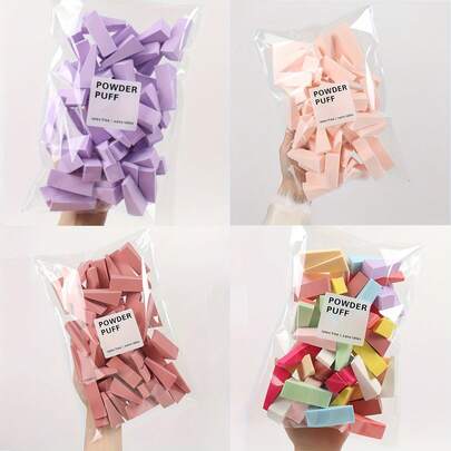 100/50/20/10个装三角形和梯形化妆海绵，用于晕染、修容，适用于粉底、妆前乳、BB霜、防晒霜、气垫、腮红，可重复使用的多功能化妆工具，旅行和居家必备，干湿两用，不吸粉，美妆工具，化妆品，便宜，房间装饰，梳妆台，旅行，卧室，化妆配件，粉扑，美妆蛋，散粉扑，化妆海绵，便宜，圣诞礼物，化妆品，化妆工具，便宜货，礼物，女士礼物，圣诞礼物