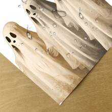 1/2 Stücke Halloween Geist Toilettenaufkleber - Wasserfest, selbstklebender dekorativer Badezimmeraufkleber, lustiger "Bitte spülen" Hinweis, perfektes Feriengeschenk, Halloween Dekoration