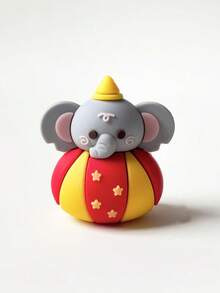 1 件儿童烘焙蛋糕装饰，马戏团小丑大象兔子生日蛋糕装饰桌面装饰，婴儿洗礼派对甜蜜桌面装饰 - 彩色 - 查看 8