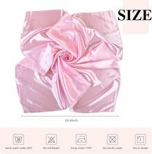 35 Inches Silk Head Scarf-Satin Hair Scarves Silk Bandana Scarf Headscarf For Women's Fashion Scarveshalloween - 純粉紅色 - 查看 9