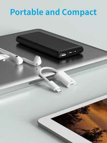 1pc USB-C To Lightning Adapter, 60W PD Fast Charging Converter, Compatible With IPhone 17/16/15 Series, S25/S24/S23/S22/S21 Ultra Plus Series, Series - White - View 7