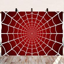 1pc Super Hero Spider Web Birthday Party Backdrop Banner - (82.7x59.1 59.1x39.4 39.4x29.5 Inch), Multi-Purpose Unisex Party Decoration Background, Suitable For All Seasons, Indoor/Outdoor, Photography Studio, Garden, Party Decor