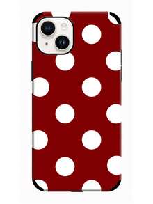 1 Ốp lưng điện thoại in họa tiết chấm bi đen trắng, phong cách tối giản dễ thương theo phong cách Boho của Pháp, in UV, ốp lưng da mềm tương thích với Apple/ Galaxy S24 Ultra, 17 Pro Max/16 Pro Max/12 Pro/13/14 Plus/15 Pro Max/16 Pro Max, 11/13 Pro - Đỏ và trắng - Xem 28