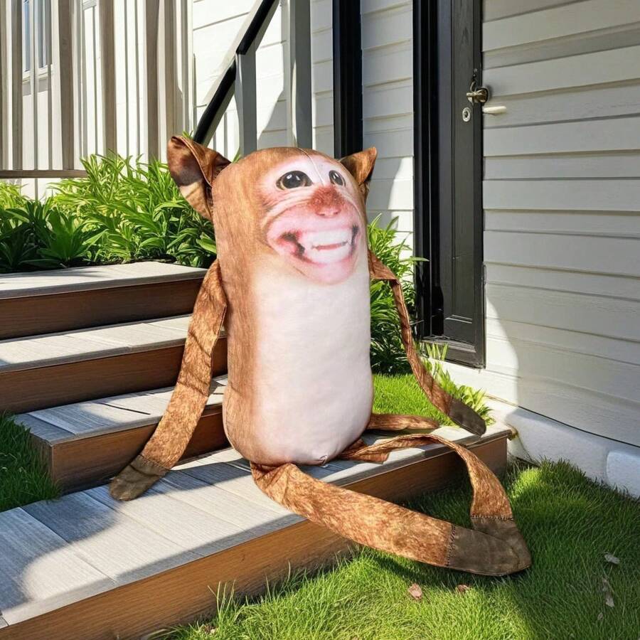 1 Peça Travesseiro Estampado com Macaco Brinquedo de Pelúcia Série de Halloween Fantoche Ímã de Adsorção Pingente Boneca Atacado em Estoque