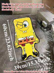 Cute Spongebob Squarepants Decor Rug,Soft & Washable Cartoon Floor Mat For Bedroom/Entrance,Kindly Note: Due To Artificial Production Manufacturing,Slight Differences In Size/Shade/Print Occur