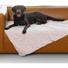 Best Friends By Sheri Calming Shag Dog Blanket – Ultra Soft Faux Fur Pet Throw, Anxiety-Relief, Lightweight Warm Bed Cover For Dogs And Cats, Machine Washable, Taupe, 30" X 40" RXUF - 牡蠣 - 查看 9