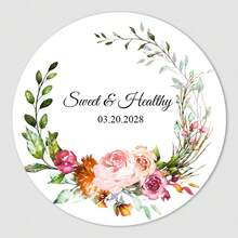 UNICCUT 定制婚礼贴纸（带姓名）、感谢贴纸、生日个性化设计标签、礼盒密封贴纸、自粘、多功能、耐用、装饰性、可重复使用、精美、时尚、高品质、色彩鲜艳、现代、定制、个性化、独特、适合男士、女士的理想礼物、适合男士、男士、爸爸、女士、妈妈、家人、朋友、茶室、家庭、花园、办公室、家居装饰 - 彩色 - View 50
