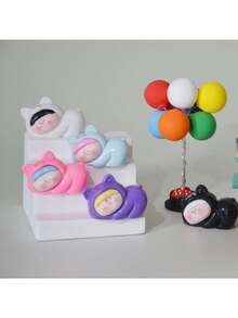 9 件马卡龙色 Pit Pit 小狗 Liliths 树脂小雕像，可爱治愈的装饰，圣诞节、万圣节、女孩生日的理想礼物 - 彩色 - 查看 12