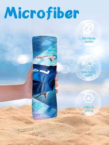 1pc Football Graphic Beach Towel, Versatile For Beach, Swimming Pool, Bathroom, Camping, Yoga, Multi-Purpose Use - Multicolor - View 16