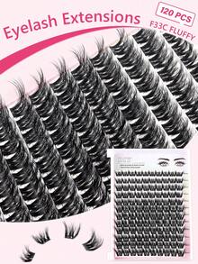 Lash Clusters D Curl, Individual Fluffy Lashes, 12 Rows 10-16MM Mixed Lash Extensions, Soft And Natural Fluffy False Eyelashes Individual DIY Eyelash Extension At Home Lash Clusters, Eyelash Clusters, Individual Eyelashes, Lashes, Fake Lashes - D - View 21