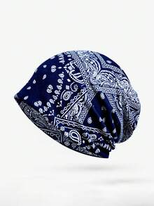 Bohemia Flowers Printed Casual Sun Hat/Turban Cap With Elastic Band For Women/Girls Outdoor Activities, Autumn/Winter Winter Accessories Winter Outfits Valentines Gift - Multicolor - View 11