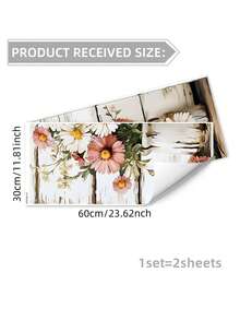 1pc Airplane, Teddy Bear, Sunflower, Cat Cartoon Warm Home Decor Wall Sticker Background - Multicolor - View 10