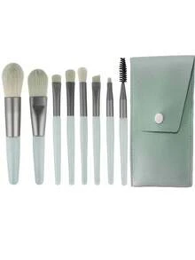 8 pièces Ensemble de pinceaux de maquillage, étui de protection de voyage élégant et portable, convient pour le blush, le highlighter, le crayon, l'ombre à paupières, la poudre, le correcteur, le maquillage des sourcils. Idéal pour les débutants en maquillage, ensemble de pinceaux, kit de pinceaux de maquillage, ensemble de maquillage complet, set de pinceaux de maquillage, kit de maquillage complet, kit de pinceaux, set de pinceaux de maquillage, coffret cadeau de maquillage - Multicolore - Voir 11