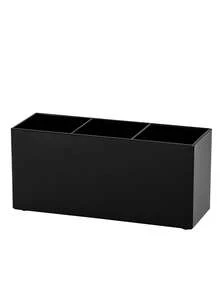 1pc Acrylic Pen Holder, Plastic Transparent 3-Compartment Desktop Organizer Box, Makeup Brush & Cosmetic Storage Bag,Room Decor, Bags,Makeup Bag,Vanity,Travel,Make Up Bag,Travel Essentials,Organizer,Storage,Travel Essential,Makeup Organizer,Makeup Bags,Make Up Organizer,Organiser,Toiletry Bag,Desk Organiser,Cosmetic Bag,Makeup Pouch,Make Up Organize,Vanity Accessories,Make Up Pouch,Make Up Bags,Jewellery Box,Pouch,Makeup Brush Holder,Brush Holder,Perfume Organiser,Pouch Bag,Gifts For Women,Christmas Gifts,Gift Ideas For Women - Black - View 7