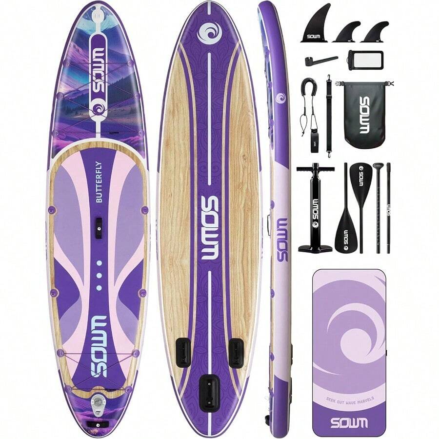 Inflatable Paddle Boards 11'x33'' Stand Up  Paddle Board Inflatable For Adults Youth Extre Wide And NonSlip  Of All Skill Levels